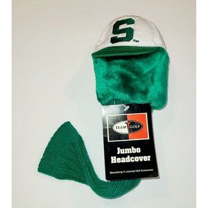 NWT Team Golf Vintage Spartan jumbo golf club cover baseball hat green white